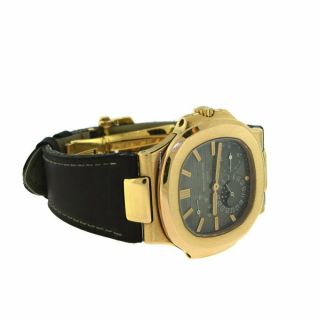 Patek Philippe Nautilus 5712R - 001 Rose Gold Leather Strap Watch (P - 72) 3