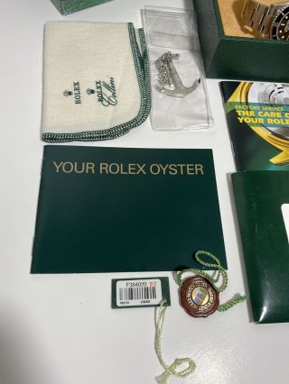Rolex Submariner Date 16610 Black Stainless Steel Papers,  Anchor,  Boxes No Holes 2