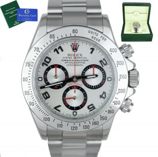 Rolex Daytona Cosmograph 116520 Silver Racing Stainless Automatic 40mm Watch