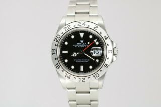Rolex Explorer Ii 16570 Black “swiss Only” Dial Watch A Series With Papers