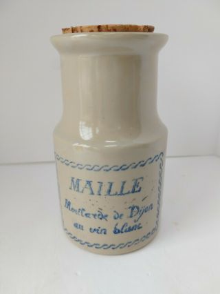 Vintage French Mustard Jar Maille Crock Moutard De Dijon All Vin Blanc