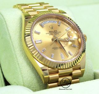 Rolex President Day - Date 228238 18k Yellow Gold Baguettes Dial