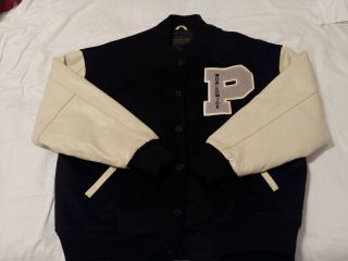 Official Late Show With David Letterman Varsity Wool Crew Jacket - Xl