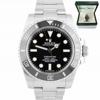 2019 Rolex Submariner No - Date Scrambled Serial 114060 Steel Ceramic 40mm Watch