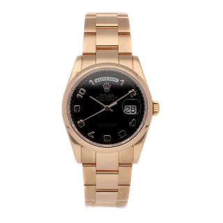 Rolex Day - Date Auto 36mm Everose Gold Mens Oyster Bracelet Watch 118205