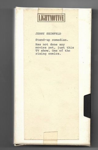 Jerry Seinfeld Demo Vhs Pre Seinfeld Show Early 90 