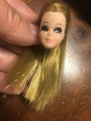 Vintage H11a Topper Dawn Doll Head Blonde Hair Blue Eyes