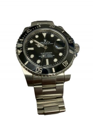 Rolex Submariner Stainless Steel Black Dial Date Automatic Mens Watch