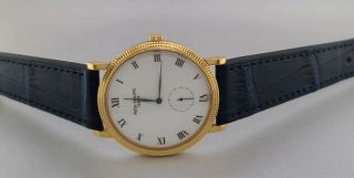 Pre - owned Patek Philippe Calatrava 33mm 3919 18K Yellow Gold Men ' s Watch 2