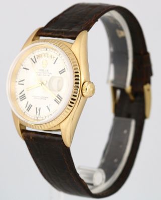 Vintage 1966 Rolex Day - Date President 36mm 1803 BUCKLEY 18K Yellow Gold Watch 2