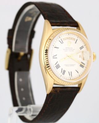Vintage 1966 Rolex Day - Date President 36mm 1803 BUCKLEY 18K Yellow Gold Watch 3