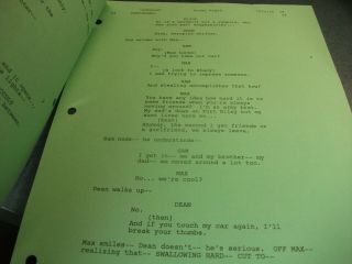 SUPERNATURAL - TV SERIES - Green Revision Pages from the ep - 