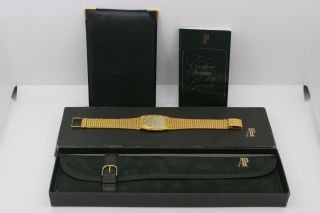 AUDEMARS PIGUET BAMBOO - 18K SOLID GOLD (Men Size) 80 ' s - (NOS) BOX (Royal Oak) 2