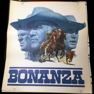 Orig C.  1960s Nbc Promo Posters - Bonanza & Man From Uncle