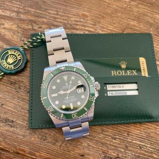 Rolex Submariner Date Hulk 116610lv Watch 100 Green