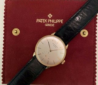Patek Philippe 18k Vintage Mens Calatrava Watch Ref 3420 W/ Extract Papers