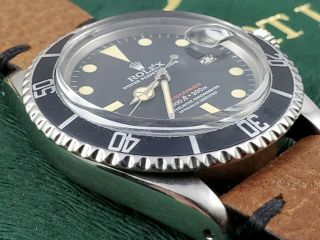 Rolex Red Submariner 1680 Date Vintage Matte Dial 1970 Automatic Men ' s Watch 3