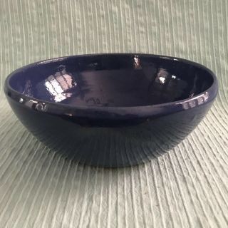 Vintage Cornelison Bybee Pottery Blue Glaze Kentucky 10 " Round Bowl