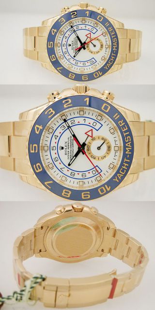 Rolex Yacht - Master II Yellow Gold 44mm Ceramic Bezel Automatic Watch 116688 2