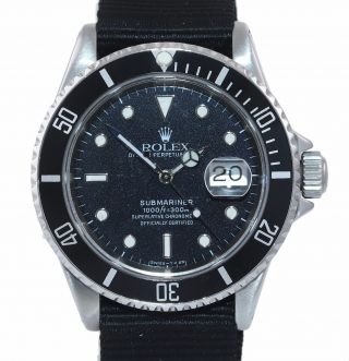 TRITIUM Rolex Submariner Date 16610 Stainless Steel Black NATO 40mm Dive Watch 2