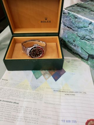 Rolex Gmt Master Ii 16710 2005 F Serial Watch W Box Papers