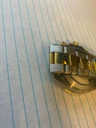 Rolex Daytona 18k Yellow Gold & Steel Black Dial Mens 40mm Watch 116523 3