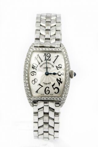Ladies 18k Diamond Franck Muller Curvex Wristwatch Ref 1752 Qz D