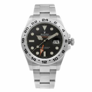 Rolex Explorer Ii Stainless Steel Black Dial Automatic Mens Watch 216570