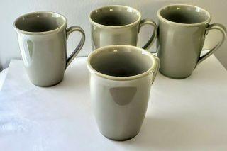 Set Of Four (4) - Sage Green Coffee Mugs By Crate & Barrel