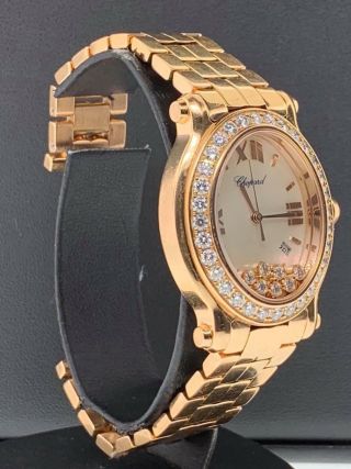 Chopard Happy Sport Oval Watch 18k Rose Gold Diamonds 30mm Ref.  275350 - 5004 3