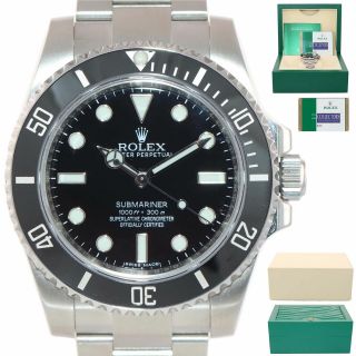 2019 Papers Rolex Submariner No - Date 114060 Steel Black Ceramic Watch Box
