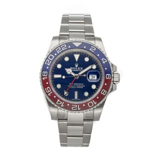 Rolex Gmt - Master Ii Pepsi Auto Gold Mens Oyster Bracelet Watch Date 116719blro