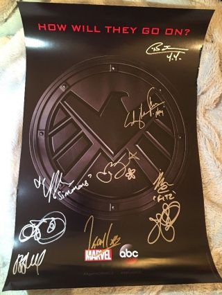 Sdcc Comic Con Agents Of Shield Cast Signed 2018 Disney Marvel Abc Promo Poster