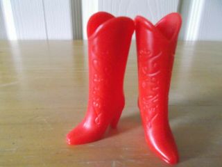 Barbie Doll Shoes Red Western Cowgirl Cowboy Boots