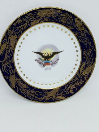 Woodmere 1986 White House China Benjamin Harrison Dessert Plate Ltd.  Ed.  0705a