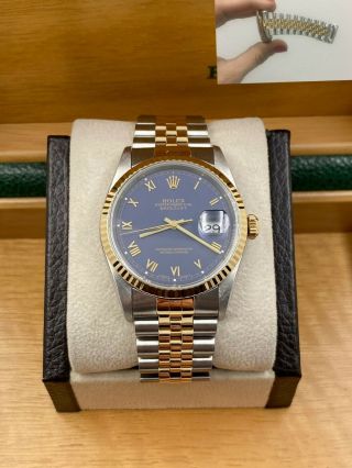 Rolex Datejust 16233 18k Yellow Gold Stainless Steel