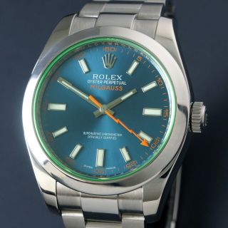 Rolex 116400gv Milgauss Blue Dial Stainless Steel Man 