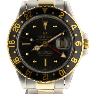 Rolex GMT Master Two Tone Steel and 18K Gold 40 mm Automatic Watch 1675 2
