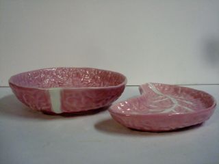 Set of 2 JF OLFAIRE Made in Portugal Pink Cabbage Serving Bowls 2