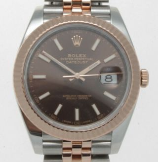 Rolex Datejust 41mm Steel & Everose Gold Jubilee Bracelet Watch 126331 W/ Card
