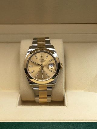 Rolex Datejust 41 126303 Champagne Dial 18k Yellow Gold Stainless Steel