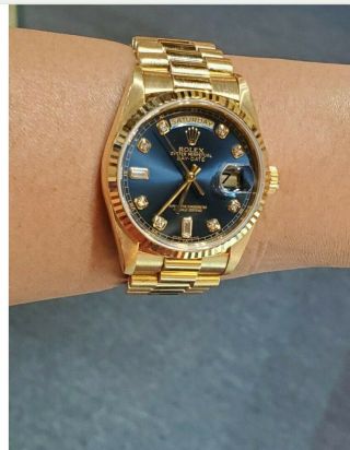 Rolex Day - Date 36mm.  18k Yellow Gold 1990 