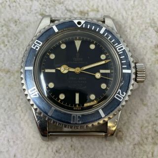 Vintage Tudor Submariner Dive Wristwatch Ref.  7928 Gilt Chapter Ring Rare Nr