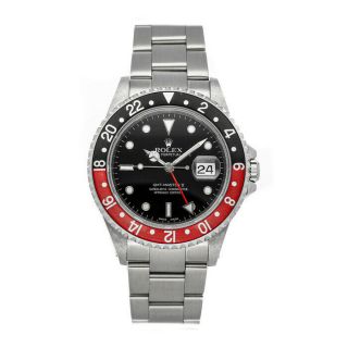 Rolex Gmt - Master Ii Coke Auto 40mm Steel Mens Oyster Bracelet Watch Date 16710
