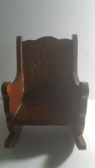 Small Brown Doll Rocking Chair Pre - Owned.