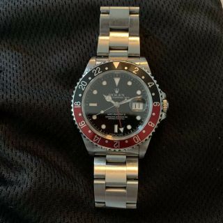 Rolex Gmt Master Ii 16710 40mm Stainless Steel Coke Red - Black 1996