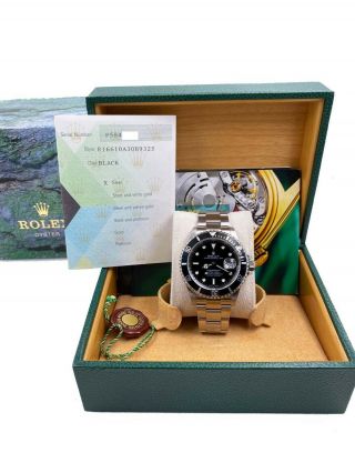 Rolex Submariner Date 16610 Black Dial Stainless Steel Box Papers 2005 2