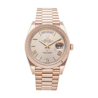 Rolex Day - Date 40 Auto Everose Gold Mens President Bracelet Watch 228235