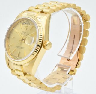 Rolex President Day - Date 18038 in 18k Yellow Gold Circa 1981 - 36mm 2