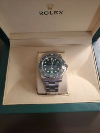 Rolex Submariner Steel Green Ceramic Watch Hulk 116610lv